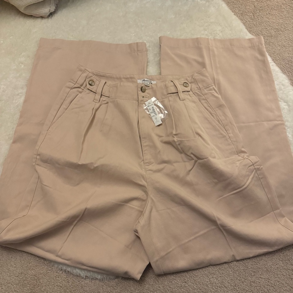 Madewell Harlow wide leg pants in harvest moon